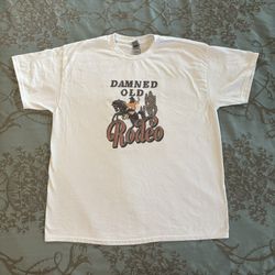 Gildan White Rodeo Graphic Short Sleeve Tee Shirt Women’s Size XL