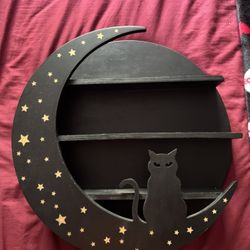 moon & cat wall shelf 