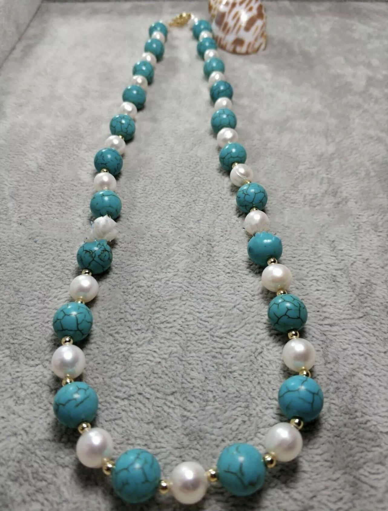 Turquoise And Pearl Necklace