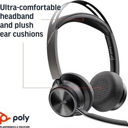 Poly - Voyager Focus 2 UC Bluetooth Dual-Ear (Stereo) USB-A Headset (Plantronics).