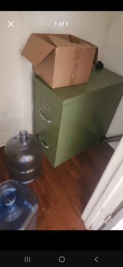 2-Drawer Metal Filing Cabinet Green