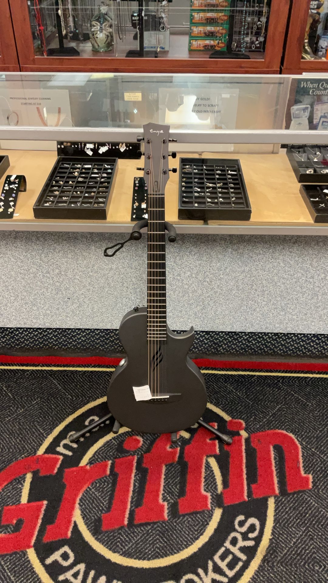 Enya 1/2 Size Carbon Fiber Black Acoustic Guitar