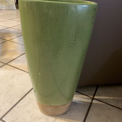Glazed Green Pottery Planter 18.5” X 9” X 5”