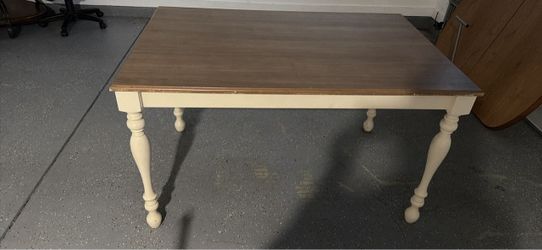 Brown and Cream Dining Table