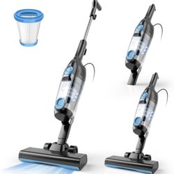 Vazone R6X Corded Stick Vacuum Cleaners for Home, 30000pa Powerful Suction Stick Vacuum with 16Ft Cord, 2 in 1 Lightweight Vacuum Cleaner for Hard Flo