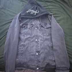 Dark Jean jacket hoodie