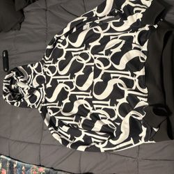 New Black And White SDL Hoodie Men’s Medium