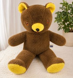 Vintage Gund J. Swedlin Inc. Brown and Yellow Teddy Bear