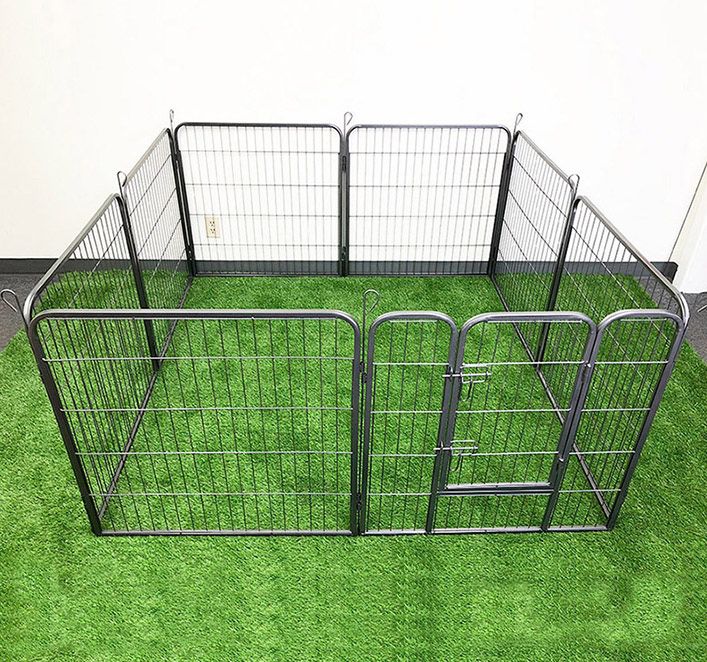 (NEW) $80 Heavy Duty 32” Tall x 32” Wide x 8-Panel Pet Playpen Dog Crate Kennel Exercise Cage Fence 