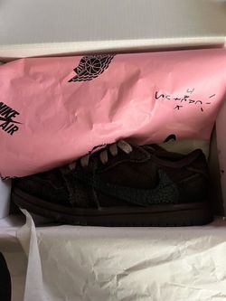 Used Travis Scott velvet brown