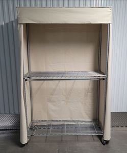 InterMetro DOUBLE Clothing Rack with Cover