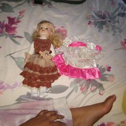 Antique Doll And Dress