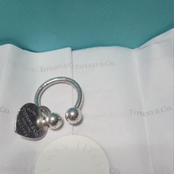 Return To Tiffany Heart Tag Key Ring