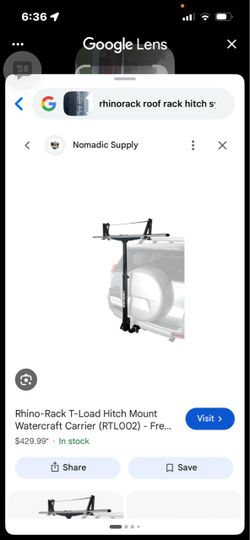 Rhino-Rack Hitch-Mounted Kayak Carrier Rack