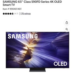 SAMSUNG 65" Class S90FD Series 4K OLED Smart TV