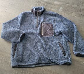 Woolrich Winter Sherpa Coat Gray Color XXL