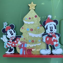 Christmas Disney Mickey And Minnie Table Top Decor