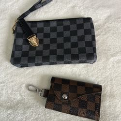 Leather Key Holder Wallet & Wristlet (like New)