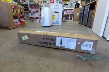 5 ft Slim Spruce Artificial Christmas Tree with 180 LED Lights & Metal Stand