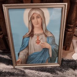Immaculate heart of Mary framed print 12"x15"