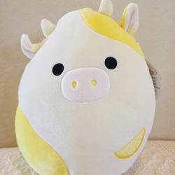 DAGMAR THE LEMON COW Squish Cuddle Plush 11” Kellytoy 2024