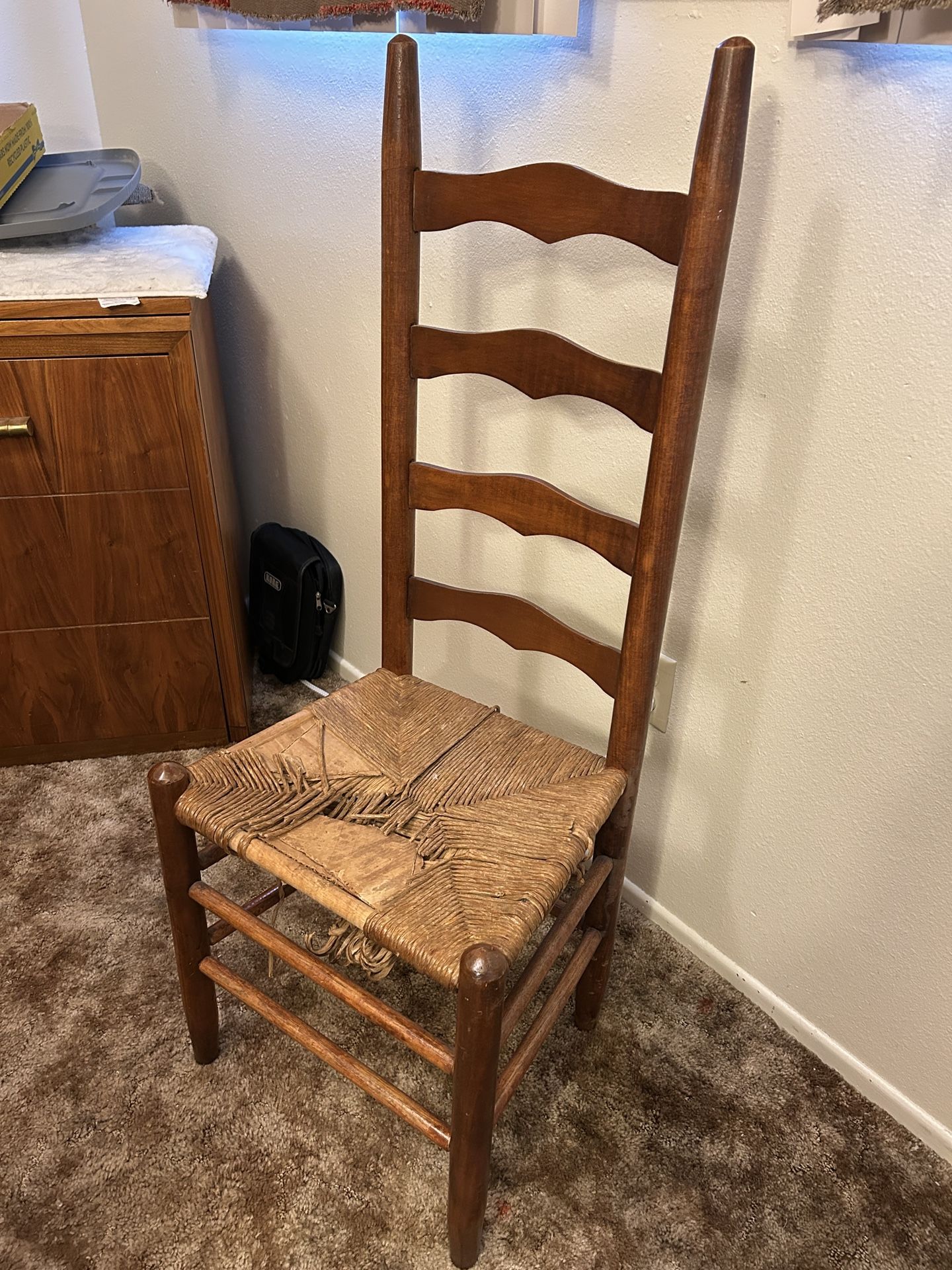 vintage ladder back chair - for repair rush