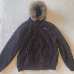 Parka XL hood fur jacket Echo Unlimited