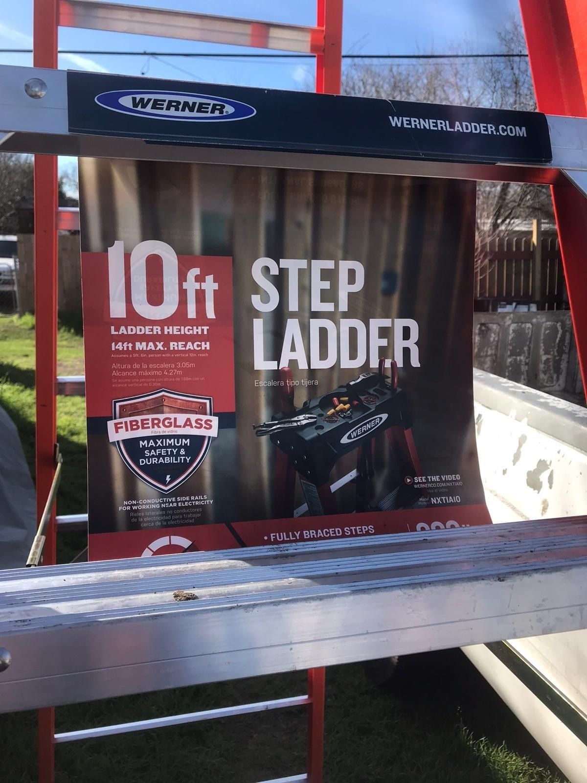 Step ladder fiberglass 10ft