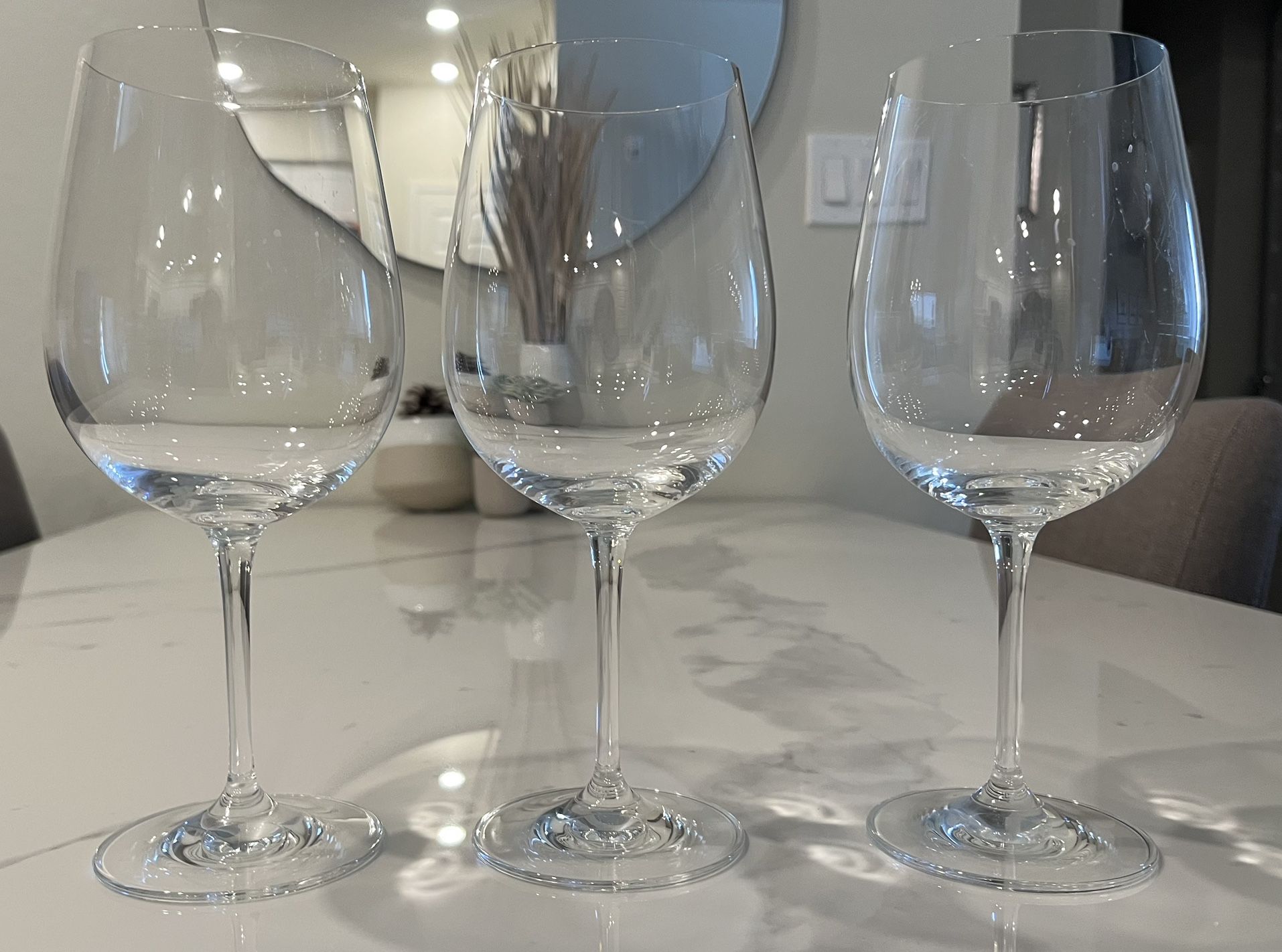 (3) Large Wine Glasses - Free