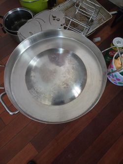 Large Stainless Steel Dual-Handle Cooking Pan