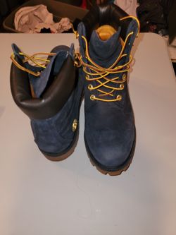 Timberland blue cheap suede boots