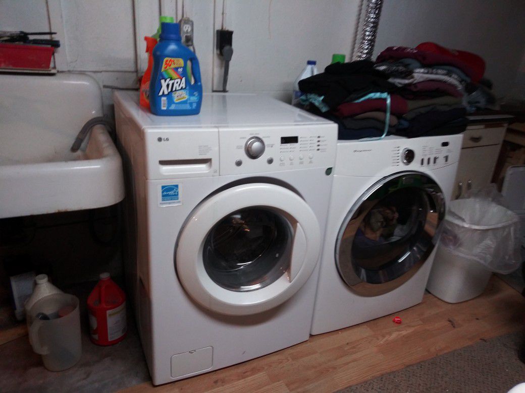 LG washer and Frigidaire dryer for sale
