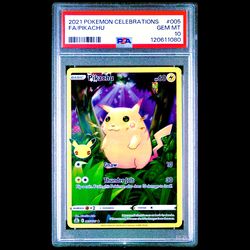 PSA 10 Pikachu Full Art Holo 005/025 Celebrations 2021 25th Anniversary Base Set Reprint Flawless Pokemon Card
