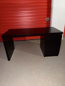 Black Desk with Drawers