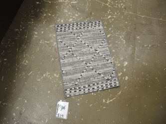 1246SPECL Handwoven Accent Rug - Gray, Navy Blue And Cream | Carpet