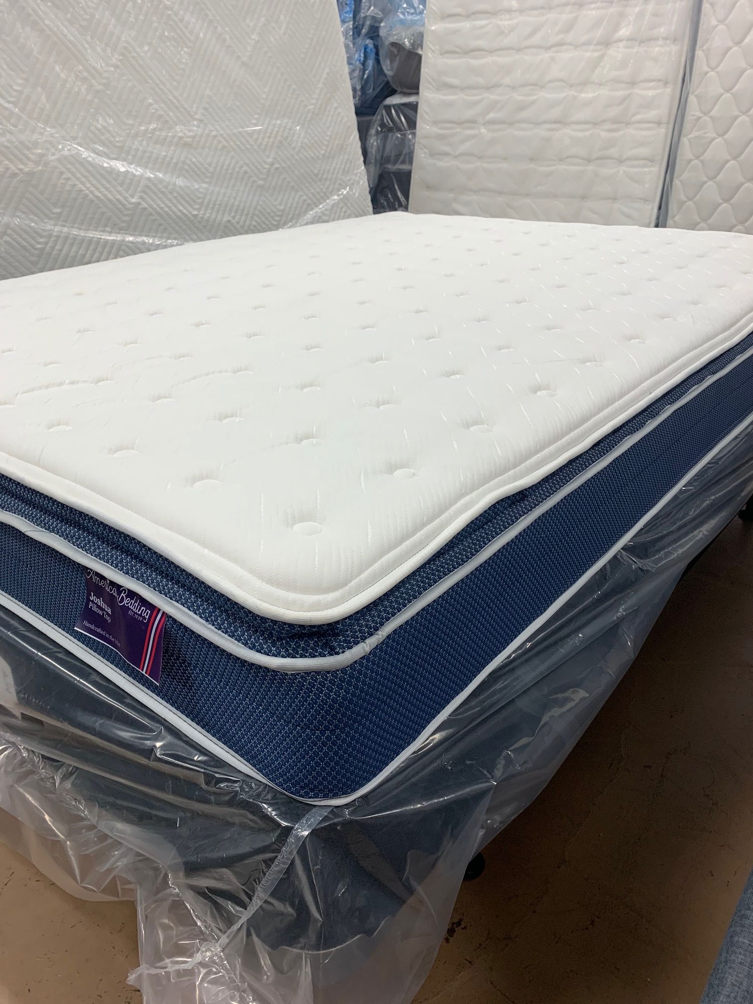 Save 50 ! 12'' Pillow Top Mattress, New in the plastic, Made in USA, 10years warranty, medium