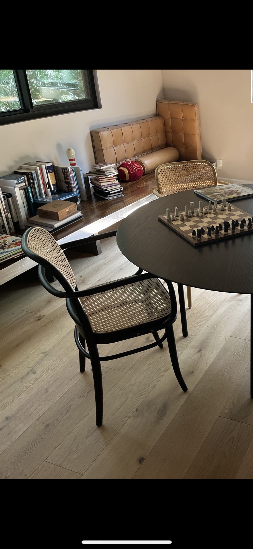 Hoffman 811 BLACK CANE ARMCHAIR DWR New