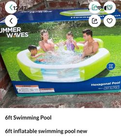 6ft inflatable swimming pool