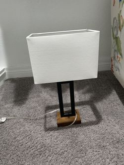 💡Modern Table Lamp (Wood Base & White Shade) – $15