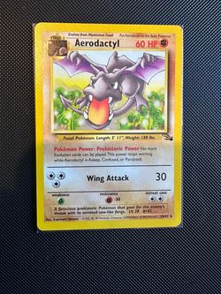 Aerodactyl 16/62 Non-Holo Rare Fossil Pokemon