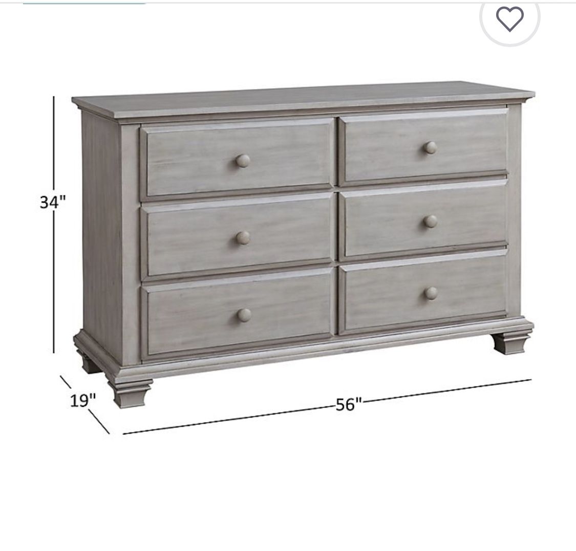 6 Drawer Gray Dresser New In Box 