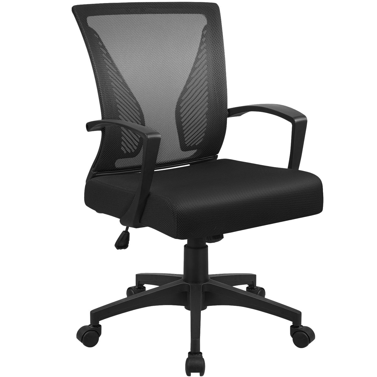 Furmax Office Chair Mid Back Swivel Lumbar Support Desk Chair, Height ...