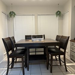 Counter Height Lazy Susan Table