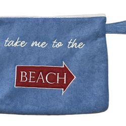 Cruise Club Take Me To The Beach Bathing Suit Bag Women’s Blue Fleece 11x9