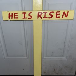 Hand Crafted And Painted Easter Crosses With Stakes 