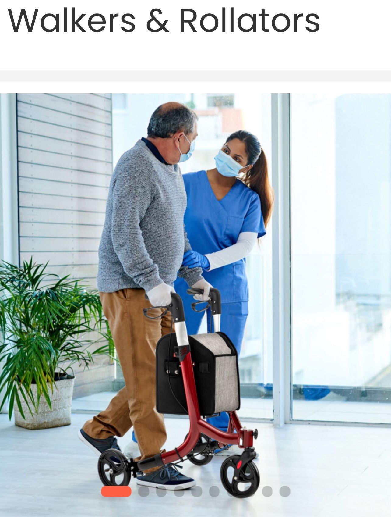 Three Wheel Walker With A Shopping Bag In Front Brand new In The Box