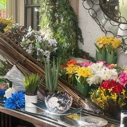 Lote de flores artificiales – perfectas como relleno para coronas