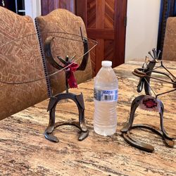 Handmade SouthWestern Horseshoe Art Figures
