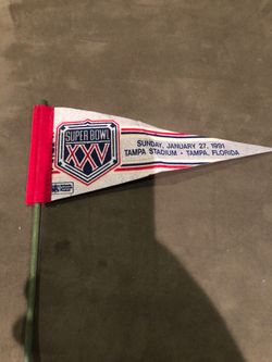 Mini Super Bowl XXV Tampa Bay flag
