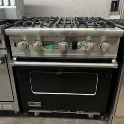 Viking 30”Wide Gas Range Stove In Black/Stainless 